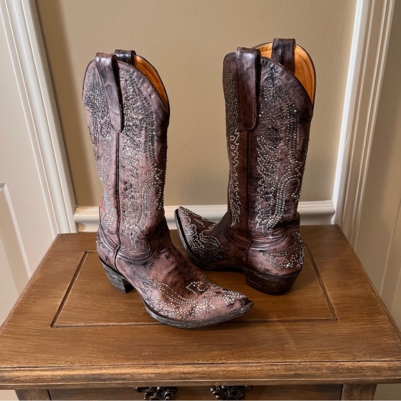 Old Gringo Women's Boots - Eagle- Swarovski Crystal / Dark Brown - Picture 4 of 10